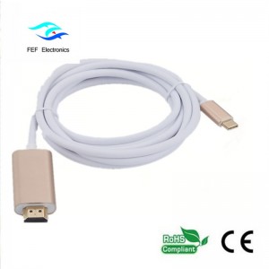 Convertisseur USB Type c vers HDMI mâle Coque ABS Code: FEF-USBIC-013