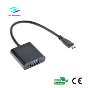Convertisseur mini HDMI mâle vers VGA femelle Code: FEF-HIC-004