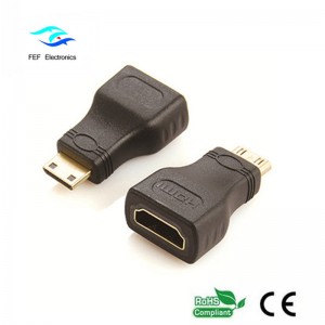 Adaptateur HDMI femelle vers mini HDMI mâle or / nickelé Code: FEF-H-022